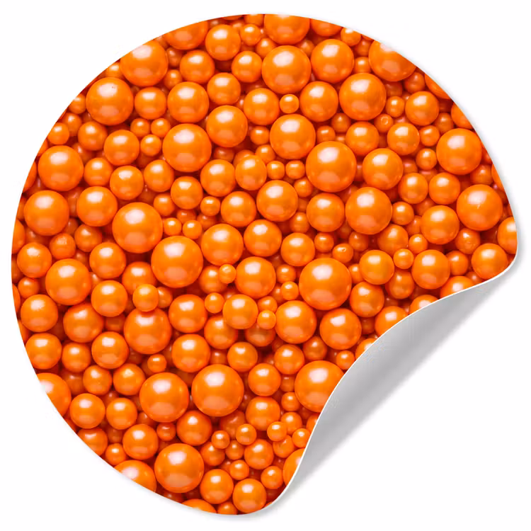 Behangcirkel - Snoep - Oranje - Patroon — 1