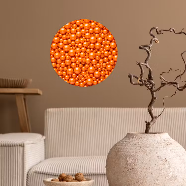 Behangcirkel - Snoep - Oranje - Patroon — 2