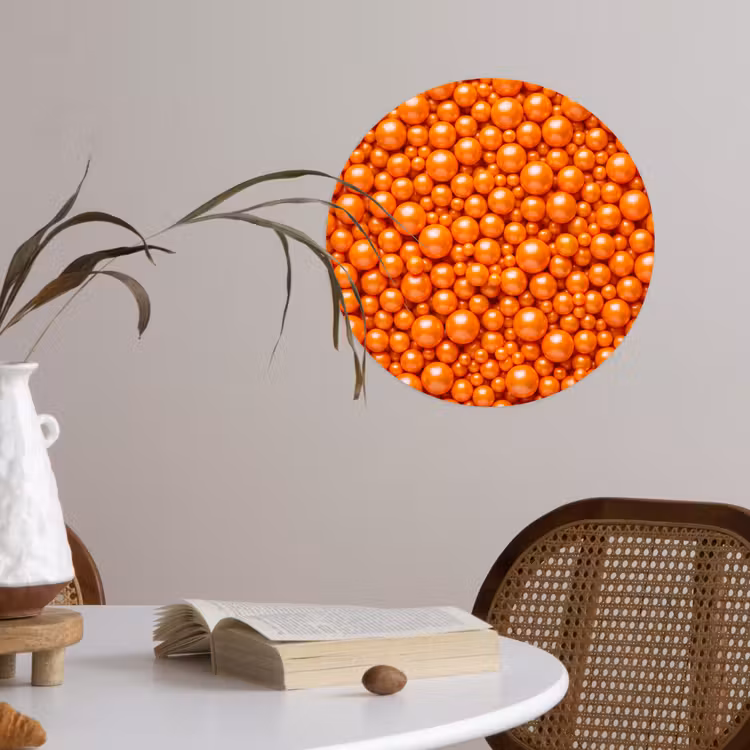Behangcirkel - Snoep - Oranje - Patroon — 4