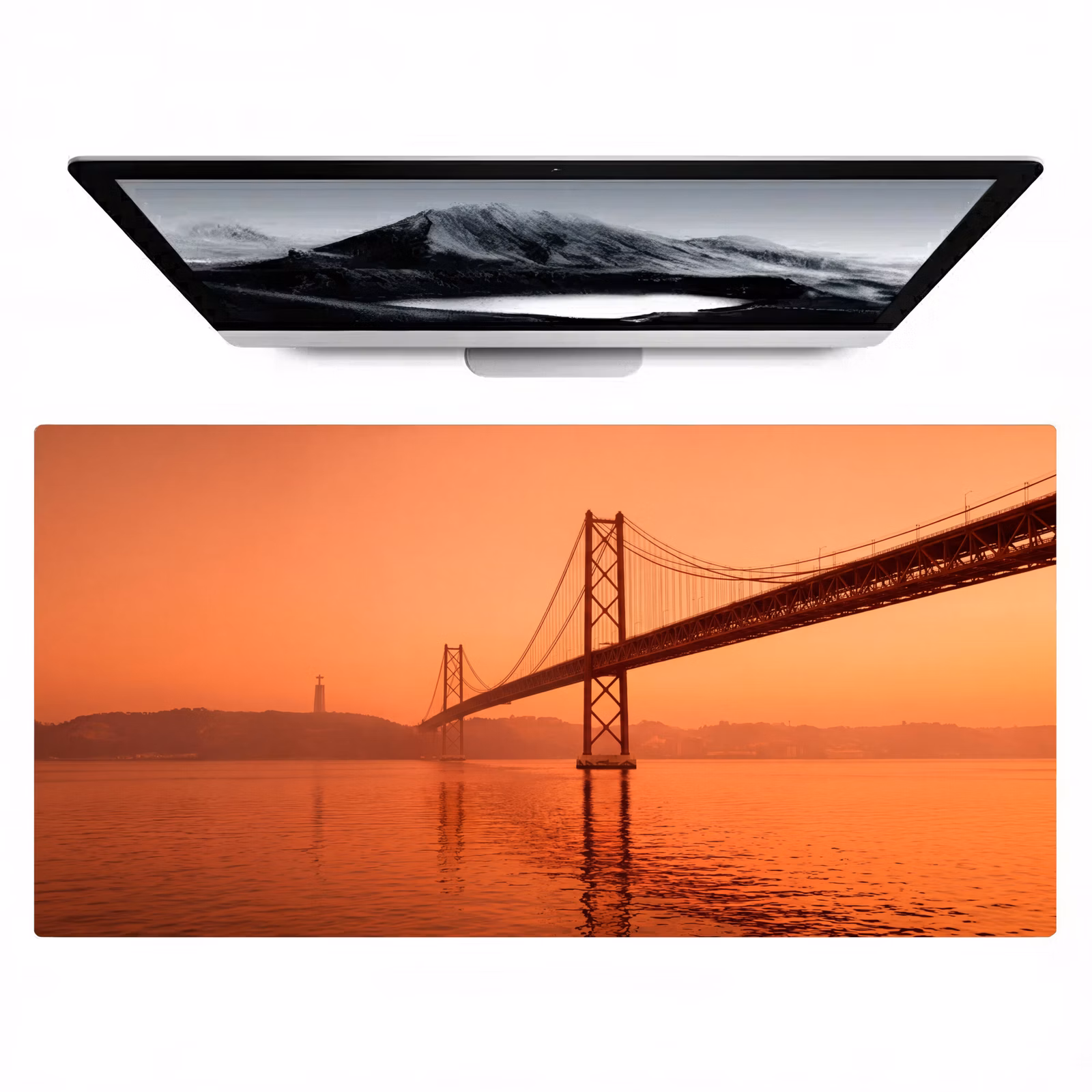 Bureau onderlegger - Brug - Water - Oranje — 1