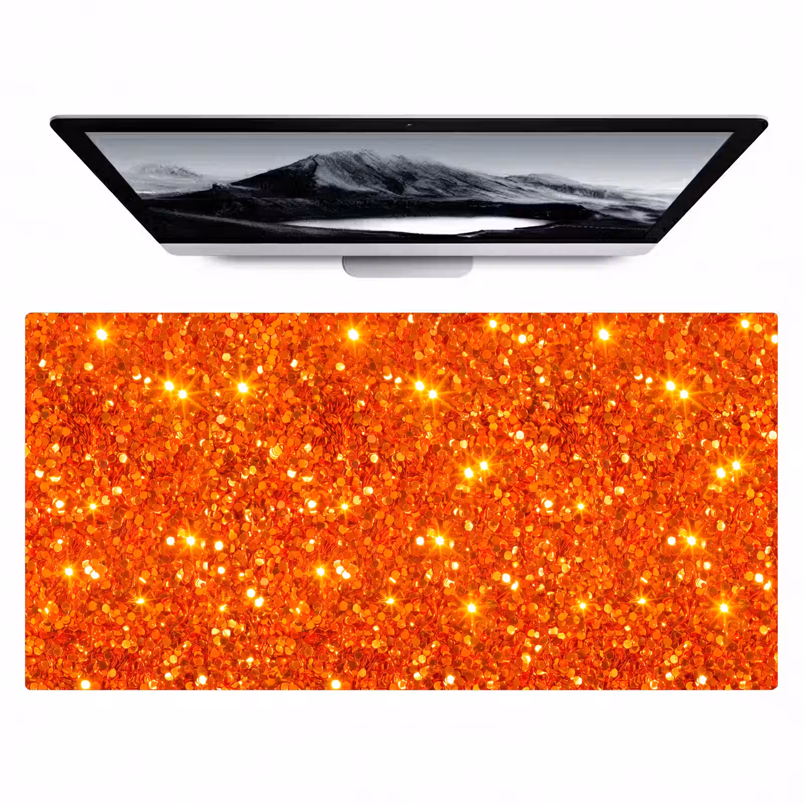 Bureau onderlegger - Glitter - Oranje - Abstract — 1
