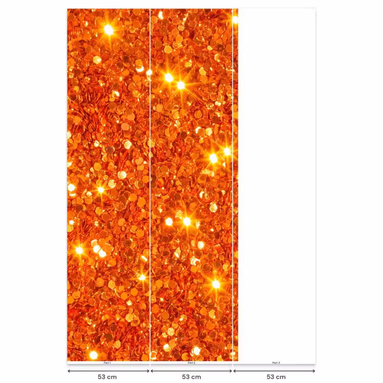 Behang - Glitter - Oranje - Abstract β 6