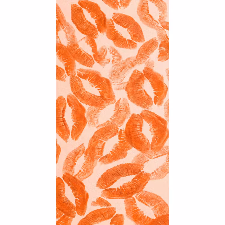 Behang - Oranje kusafdrukken - Liefde β 2