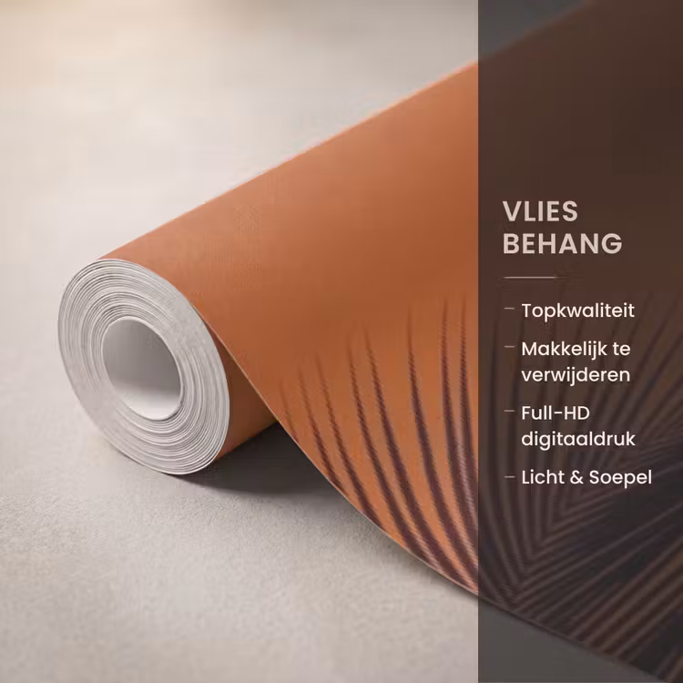 Behang - Palmen - Zonsondergang - Oranje — 3