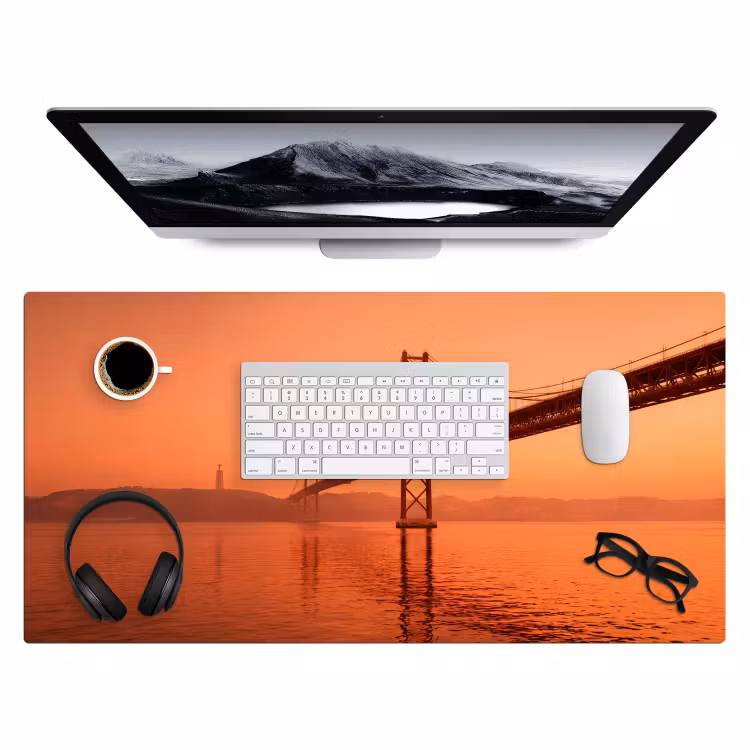 Bureau onderlegger - Brug - Water - Oranje — 4