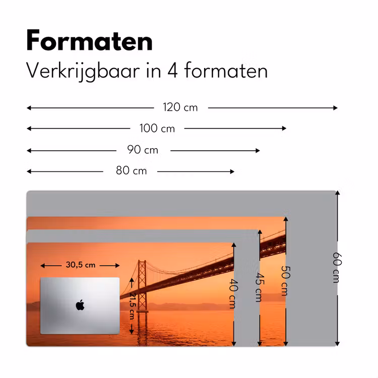 Bureau onderlegger - Brug - Water - Oranje — 8