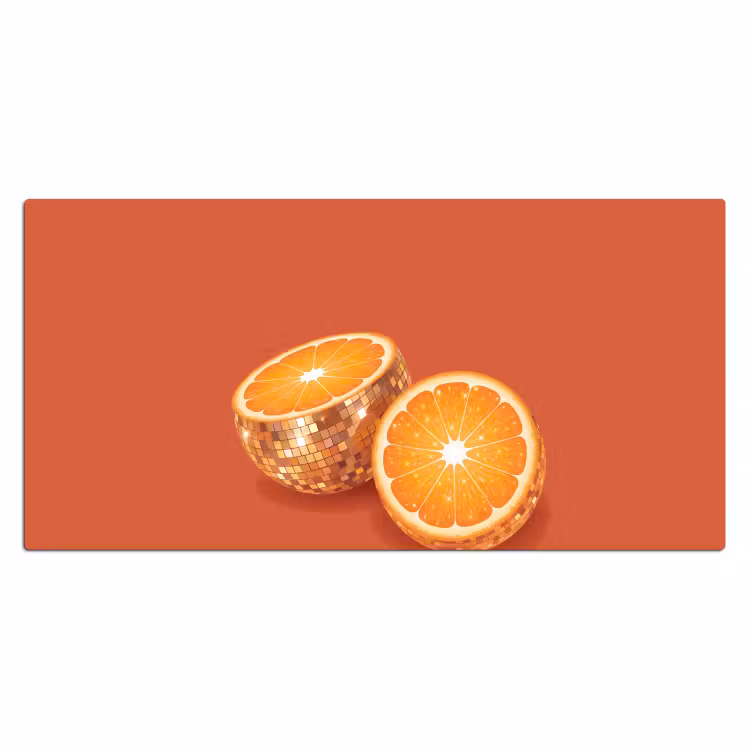 Bureau onderlegger - Fruit - Disco - Goud — 2