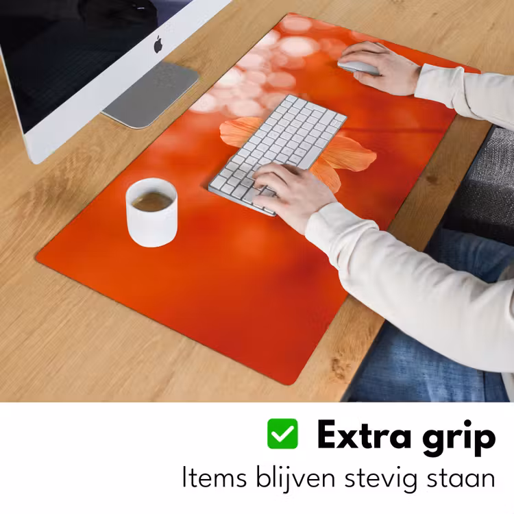 Bureau onderlegger - Oranje bloem - Macro — 6