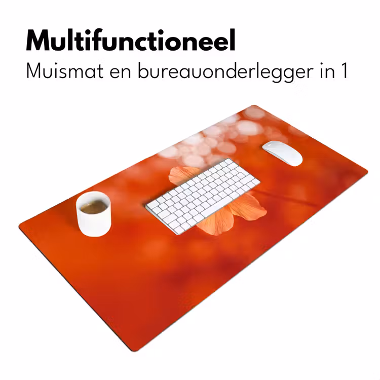 Bureau onderlegger - Oranje bloem - Macro — 7