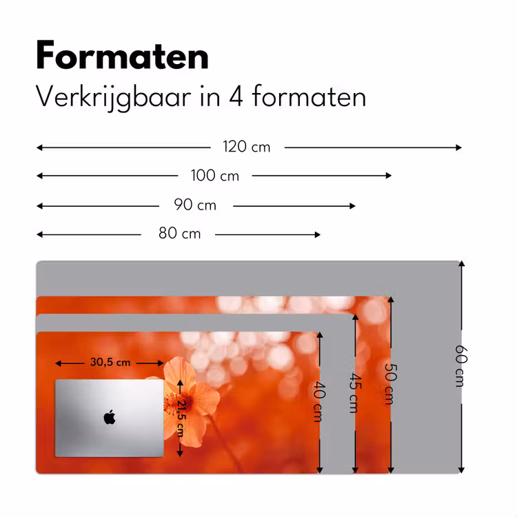 Bureau onderlegger - Oranje bloem - Macro — 8