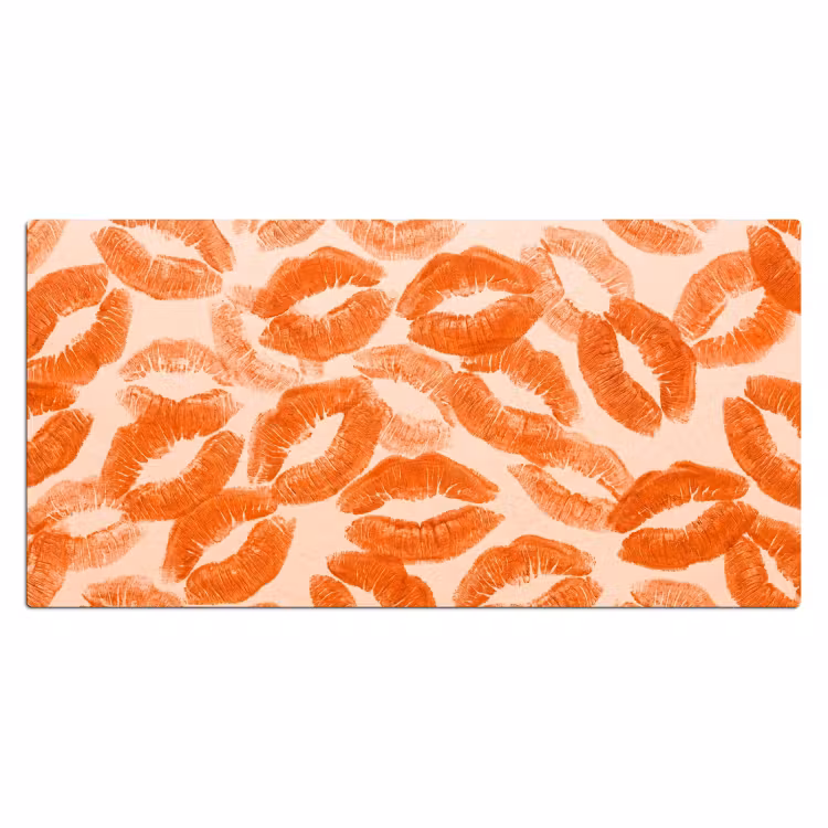 Bureau onderlegger - Oranje kusafdrukken - Liefde — 2