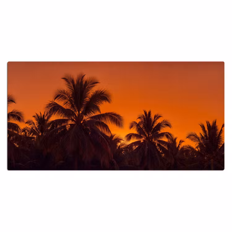 Bureau onderlegger - Palmen - Zonsondergang - Oranje — 2