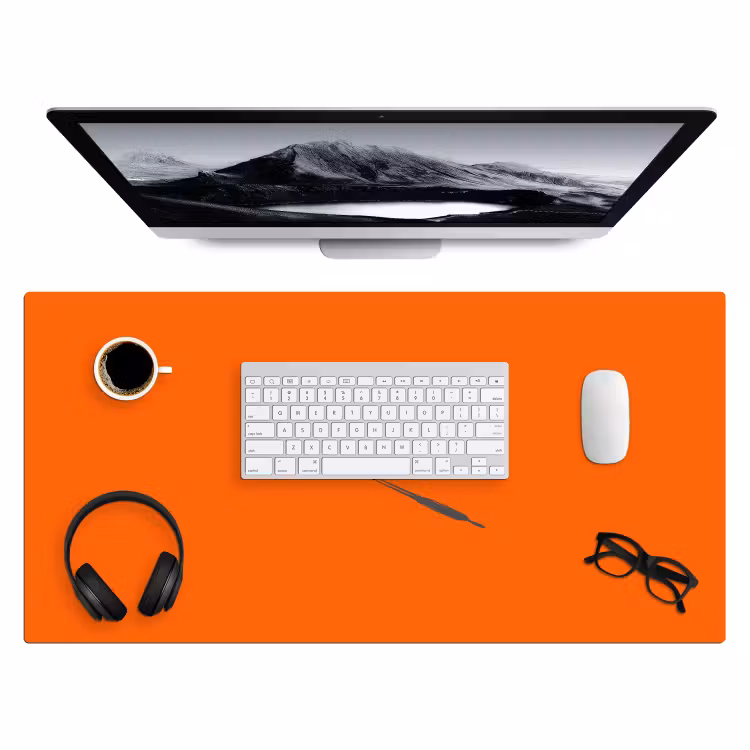 Bureau onderlegger - Persoon - Schaduw - Oranje — 4