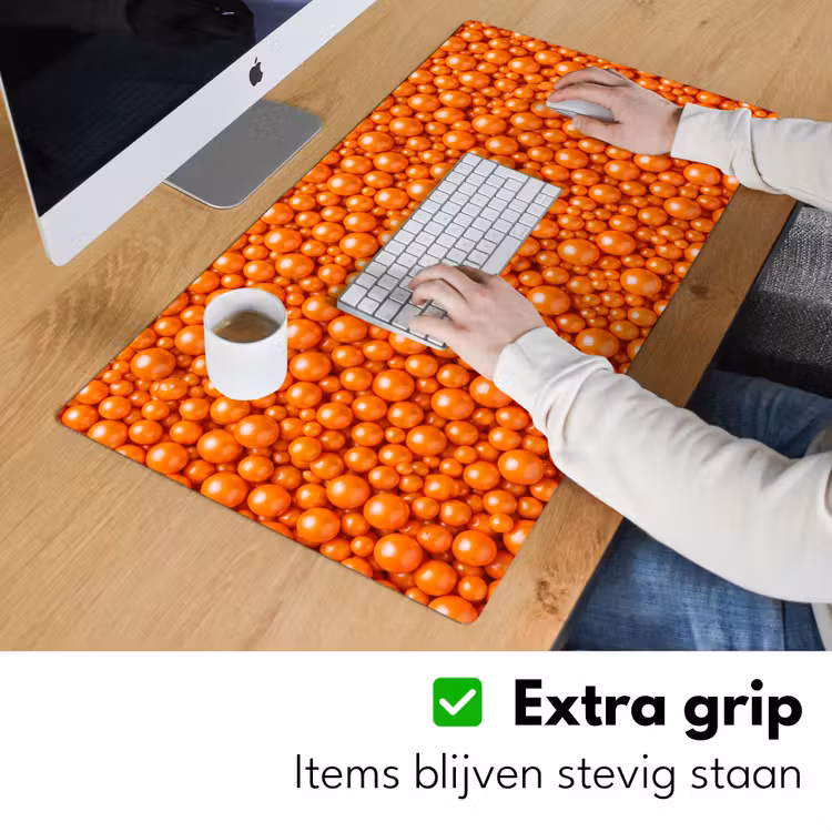 Bureau onderlegger - Snoep - Oranje - Patroon — 6