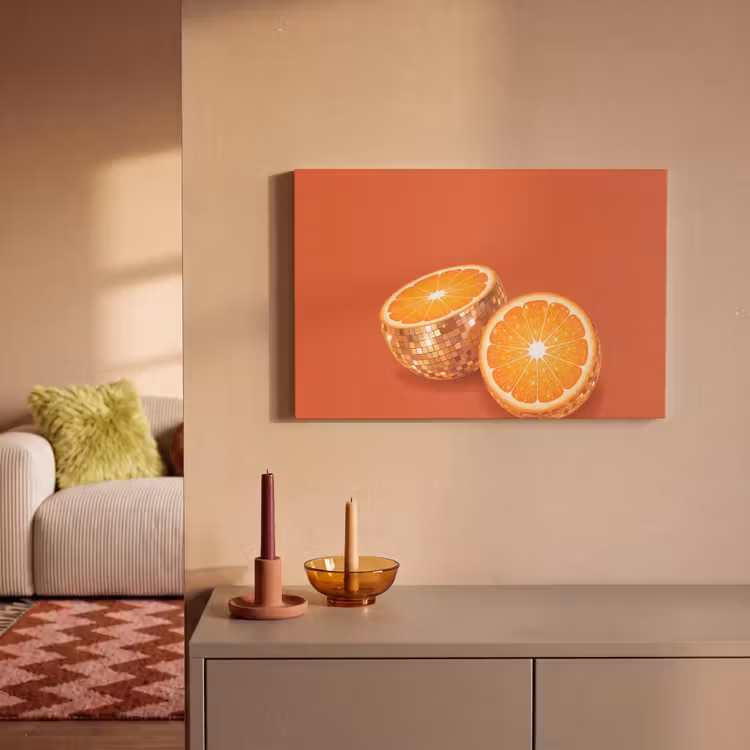 Canvas schilderij - Fruit - Disco - Goud — 2
