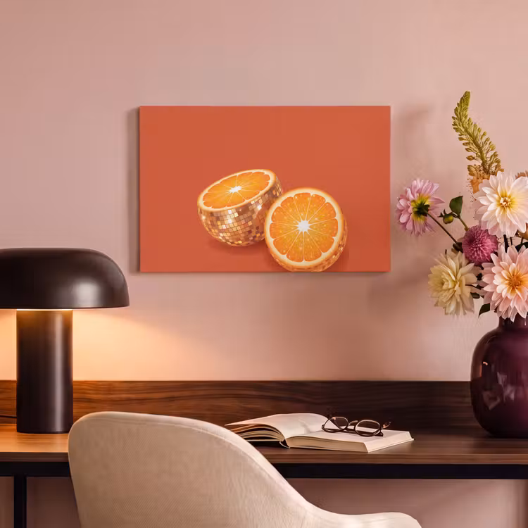 Canvas schilderij - Fruit - Disco - Goud — 6