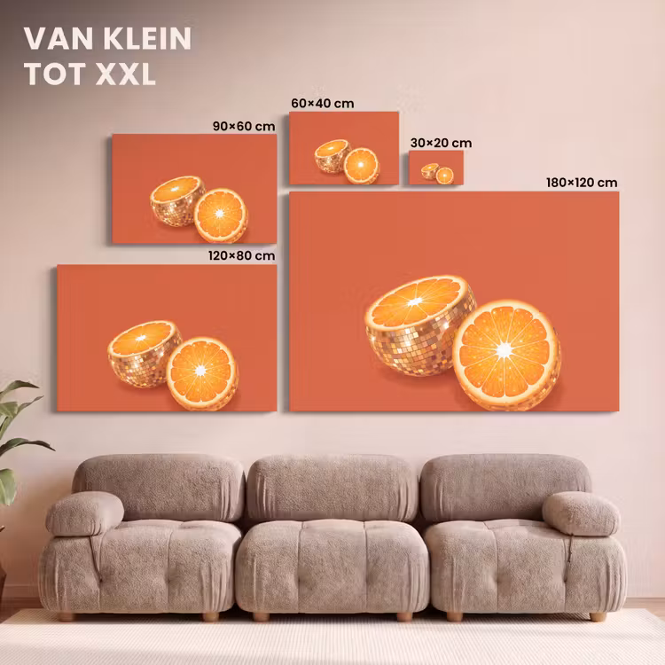 Canvas schilderij - Fruit - Disco - Goud — 8