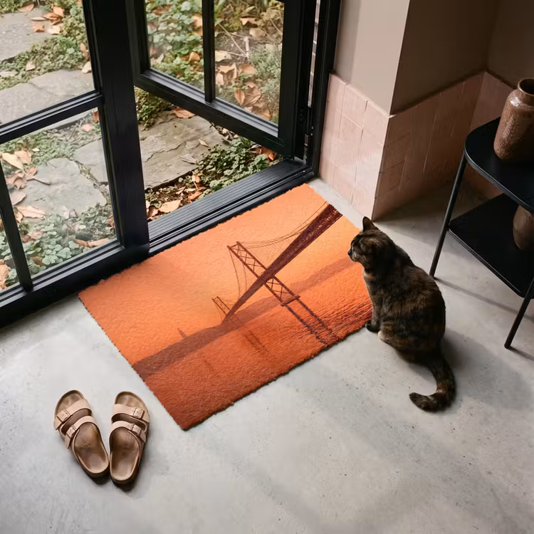 Deurmat - Brug - Water - Oranje — 2