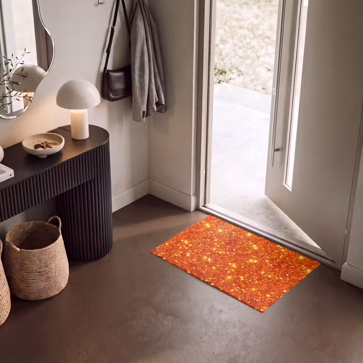 Deurmat - Glitter - Oranje - Abstract — 8