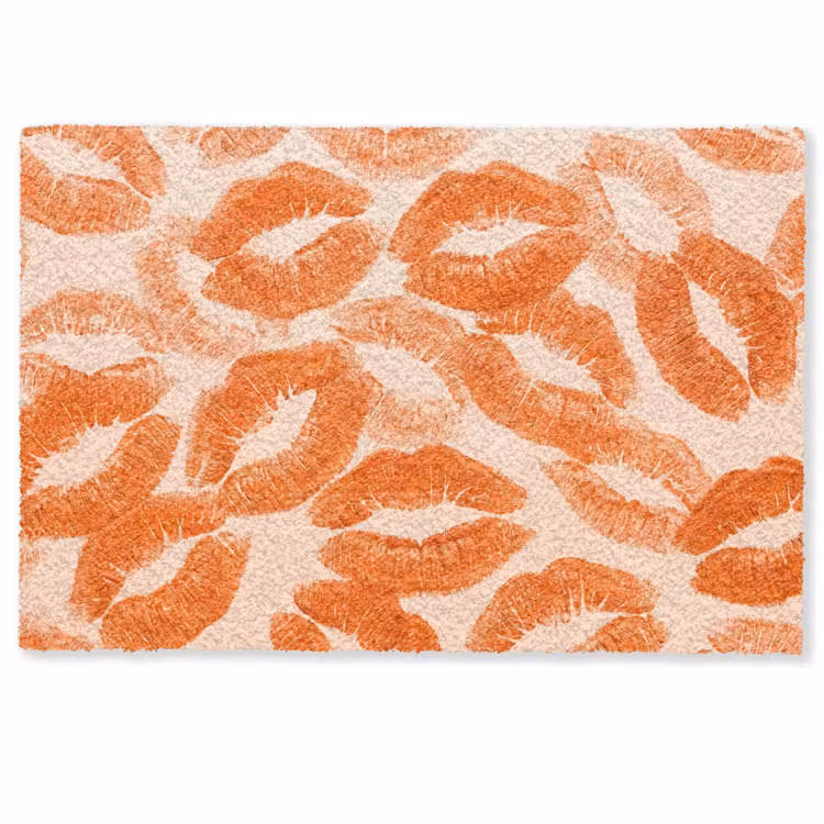 Deurmat - Oranje kusafdrukken - Liefde — 1