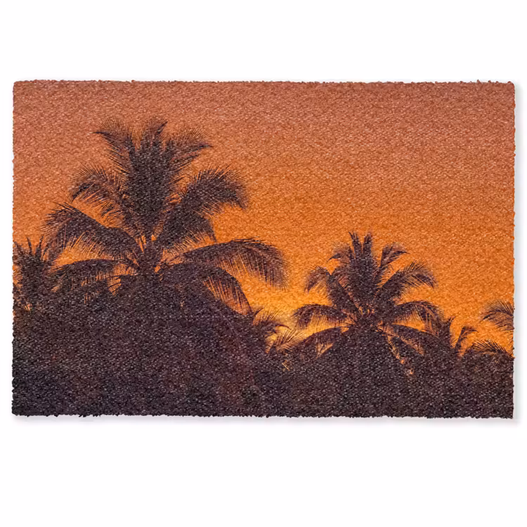 Deurmat - Palmen - Zonsondergang - Oranje — 1
