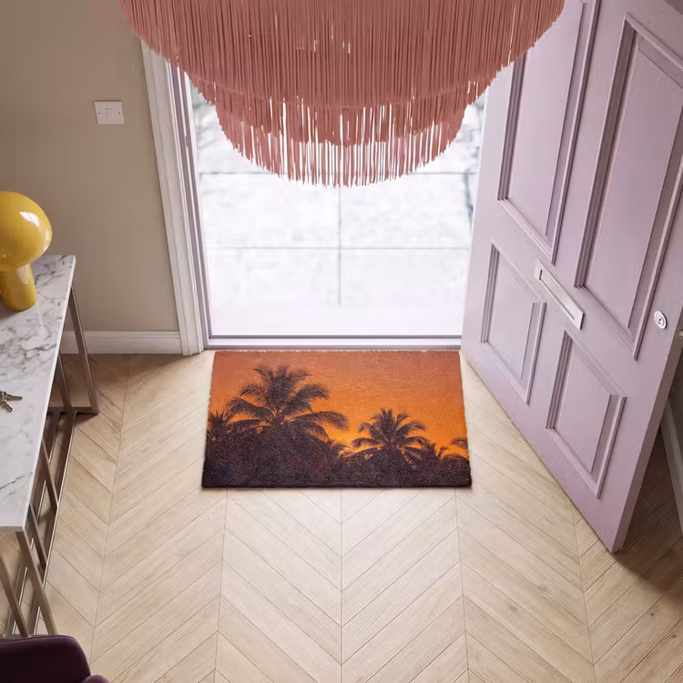 Deurmat - Palmen - Zonsondergang - Oranje — 4