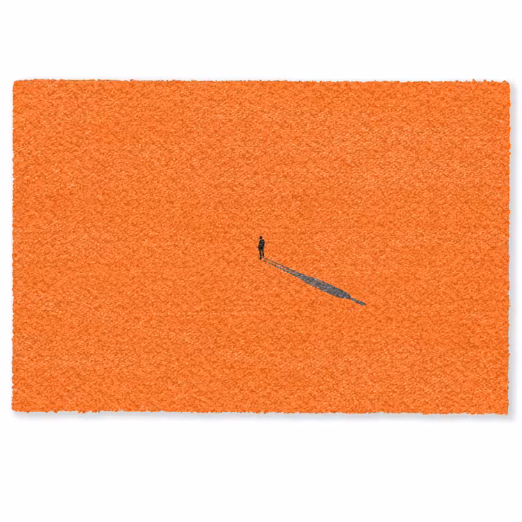 Deurmat - Persoon - Schaduw - Oranje — 1