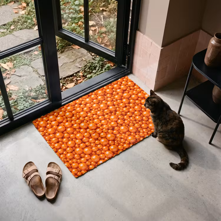 Deurmat - Snoep - Oranje - Patroon — 2