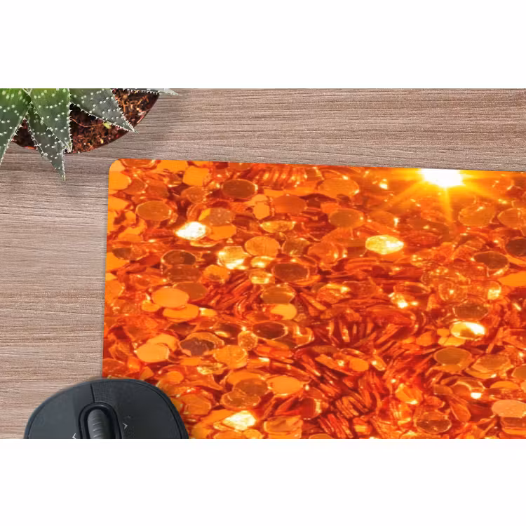 Muismat - Glitter - Oranje - Abstract — 5