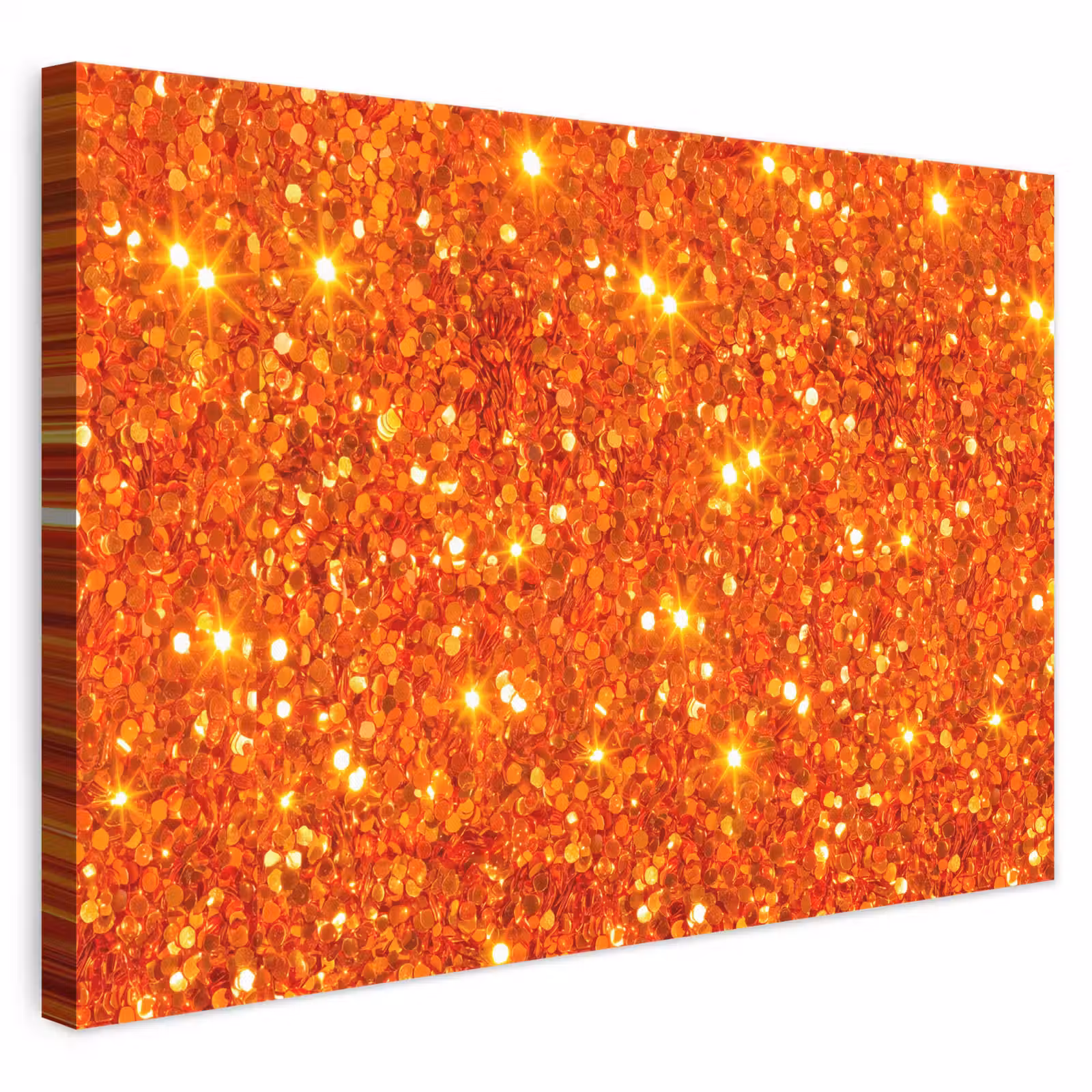 Canvas schilderij - Glitter - Oranje - Abstract — 1