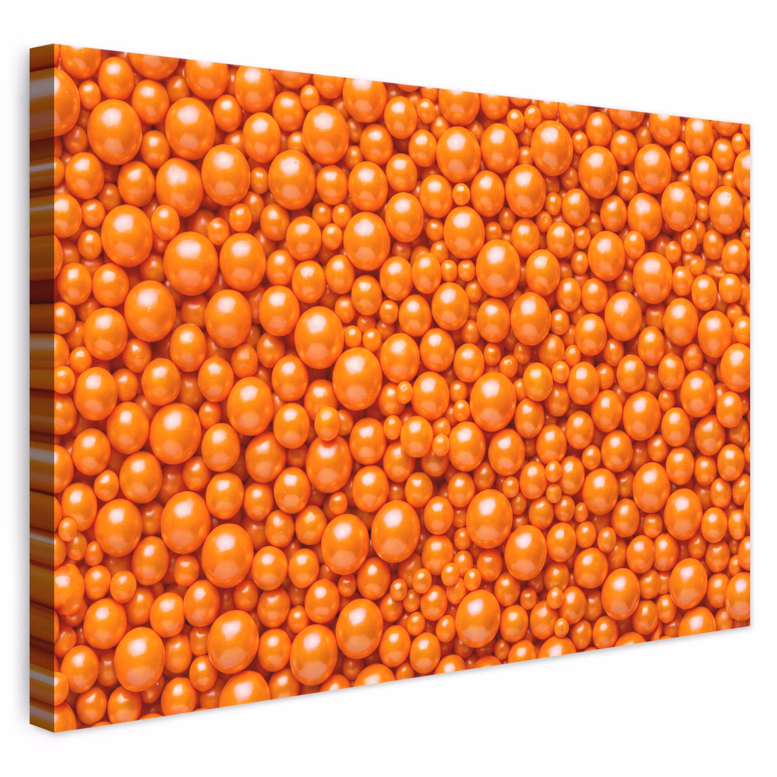 Canvas schilderij - Snoep - Oranje - Patroon — 1
