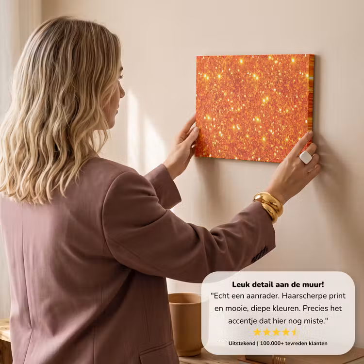Canvas schilderij - Glitter - Oranje - Abstract — 3