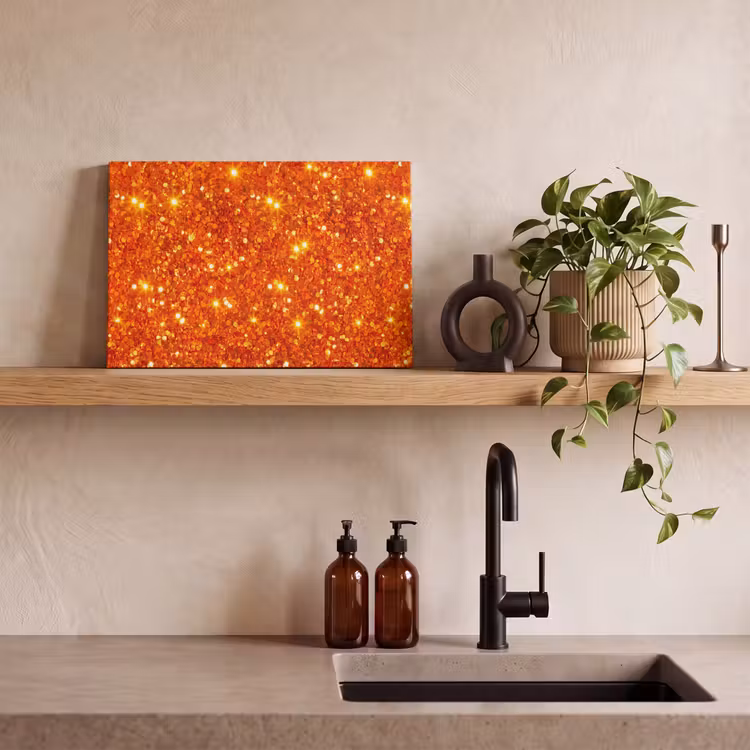Canvas schilderij - Glitter - Oranje - Abstract — 4