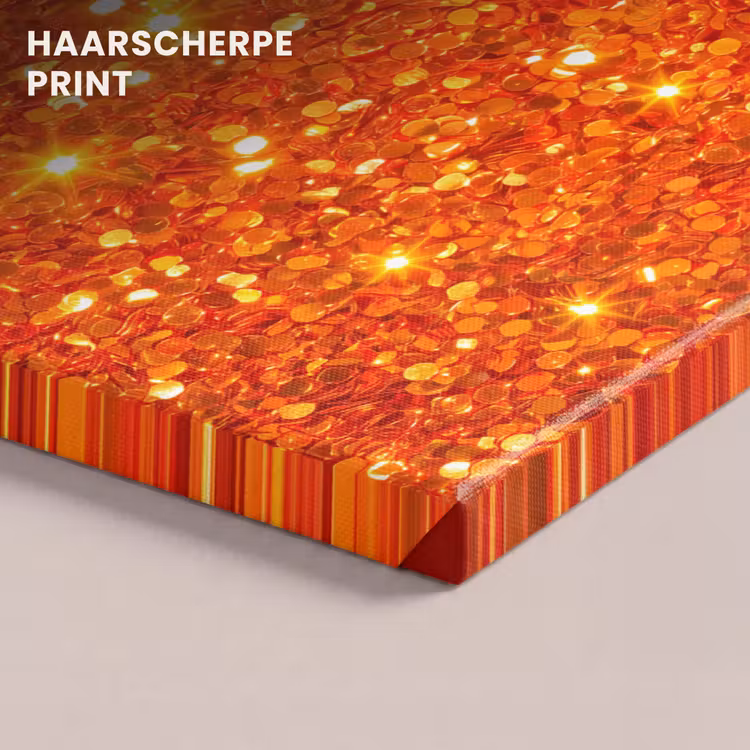 Canvas schilderij - Glitter - Oranje - Abstract — 5