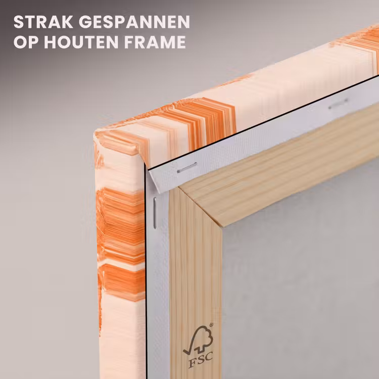 Canvas schilderij - Oranje kusafdrukken - Liefde — 7