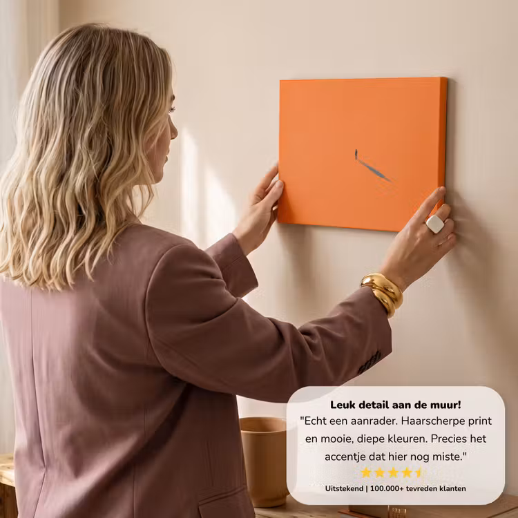 Canvas schilderij - Persoon - Schaduw - Oranje — 3