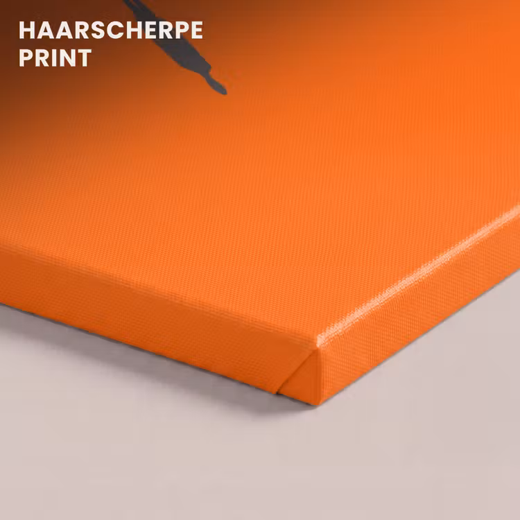 Canvas schilderij - Persoon - Schaduw - Oranje — 5