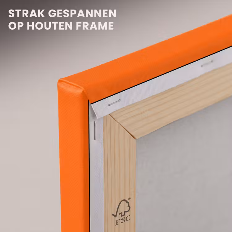 Canvas schilderij - Persoon - Schaduw - Oranje — 7