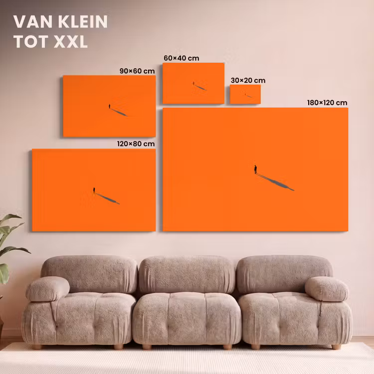 Canvas schilderij - Persoon - Schaduw - Oranje — 8