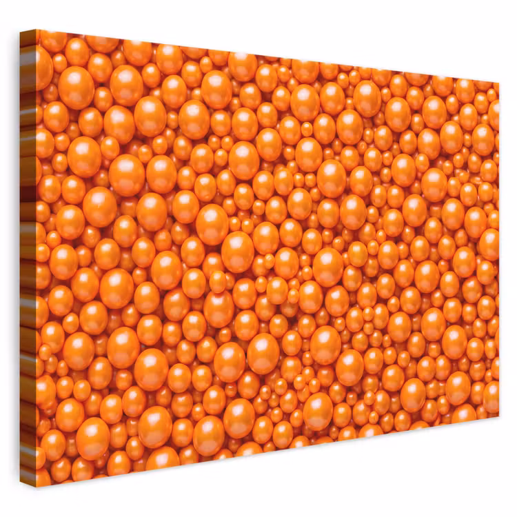 Canvas schilderij - Snoep - Oranje - Patroon — 1