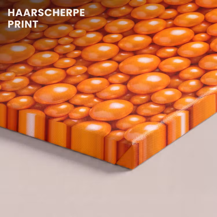 Canvas schilderij - Snoep - Oranje - Patroon — 5