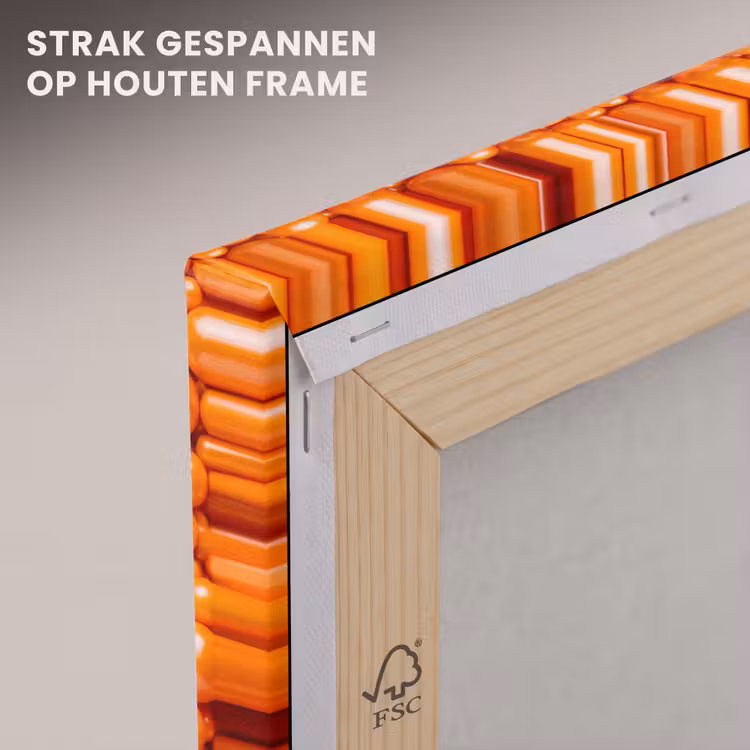 Canvas schilderij - Snoep - Oranje - Patroon — 7