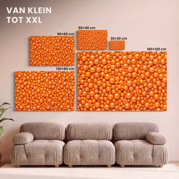 Canvas schilderij - Snoep - Oranje - Patroon — 8