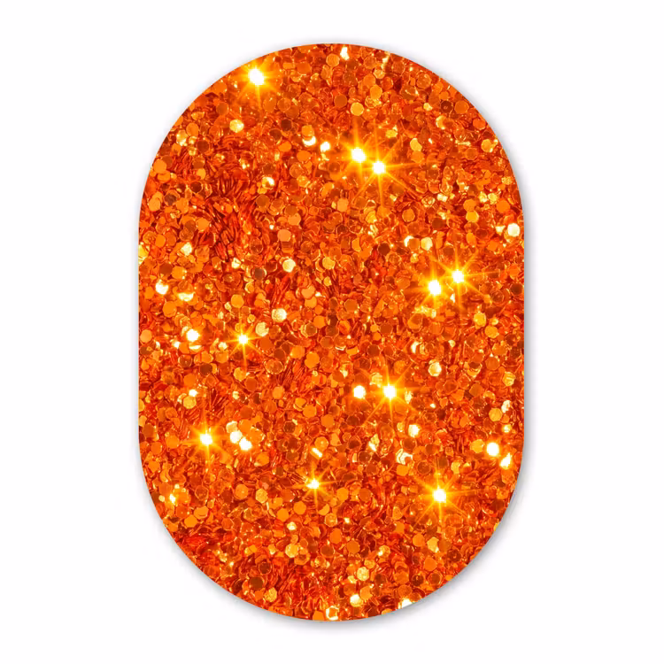 Muurovaal - Glas - Glitter - Oranje - Abstract — 1