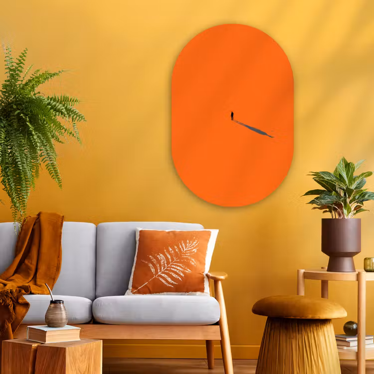 Muurovaal - Glas - Persoon - Schaduw - Oranje — 3