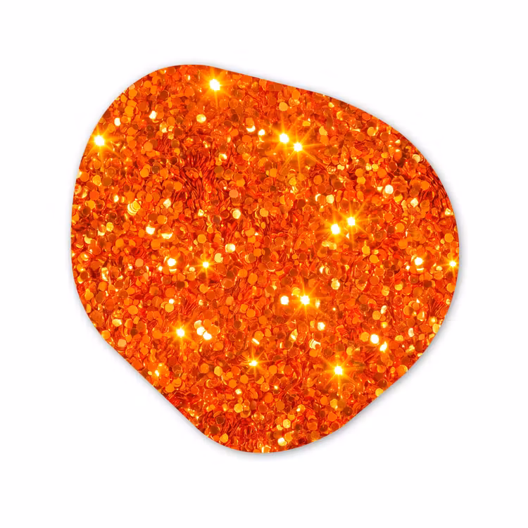 Organisch schilderij - Glas - Glitter - Oranje - Abstract — 1