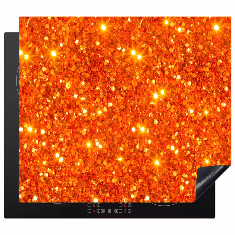 Inductie beschermer - Glitter - Oranje - Abstract — 1