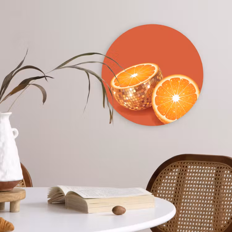 Muurcirkel - Fruit - Disco - Goud — 4