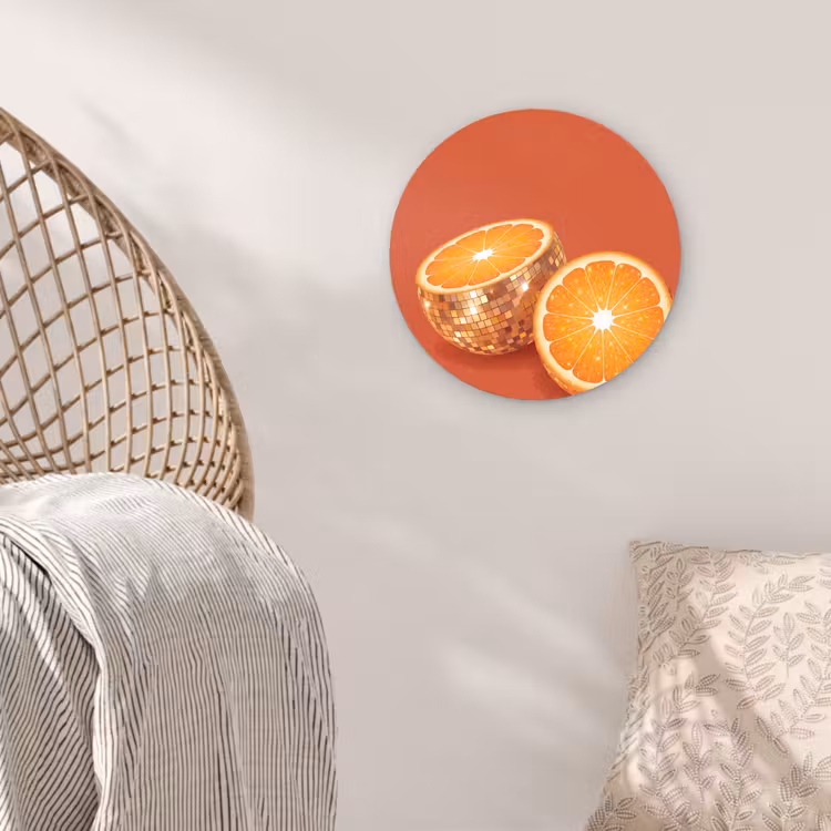 Muurcirkel - Fruit - Disco - Goud — 5