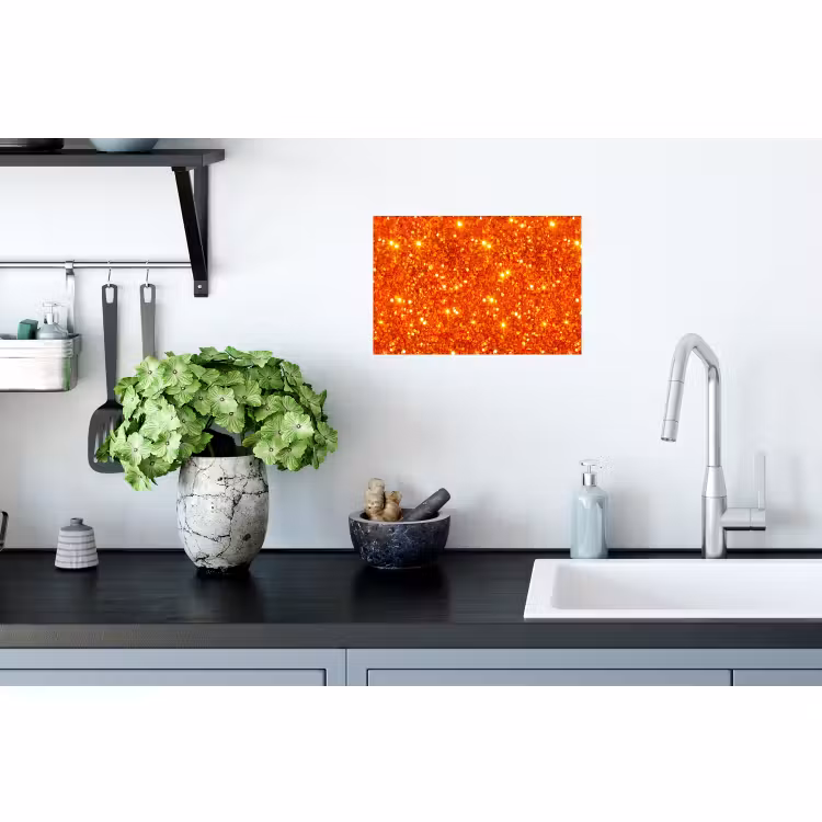 Muursticker - Glitter - Oranje - Abstract — 2